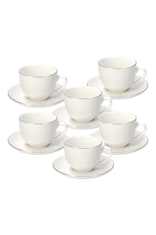Juego de té de porcelana Madison Fascetta - 6 personas