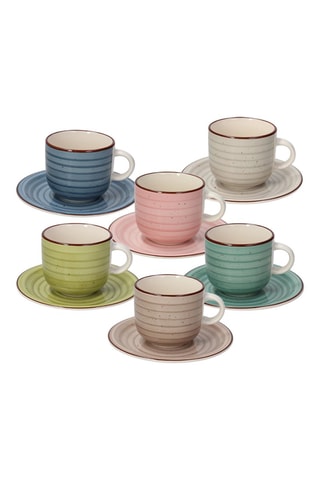 Juego de té de gres Louise - 6 personas