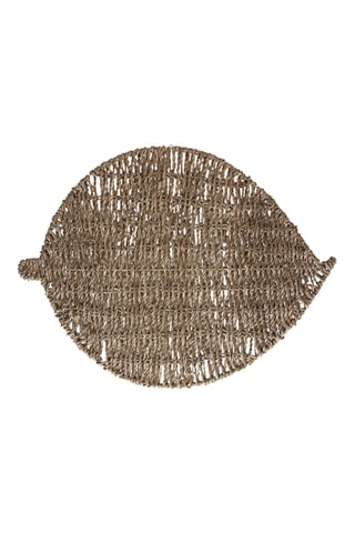 3 manteles individuales de fibra natural Leaf - 45,5 x 35 cm