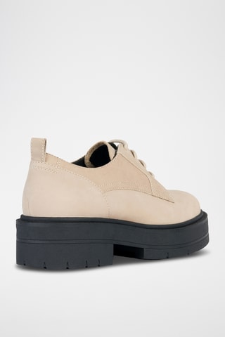 Derbys plateformes en cuir Spherica - Beige