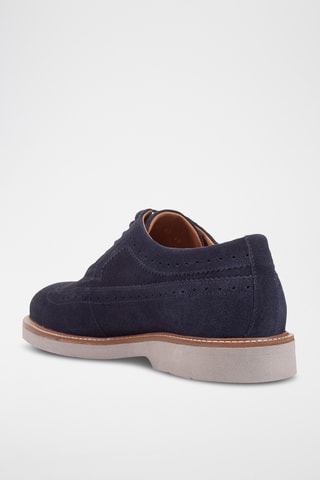 Derbys en nubuck Gubbio - Bleu marine