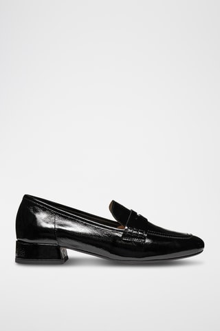 Mocassins en cuir de chèvre verni Dhyalma - Noir