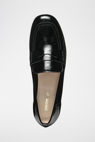 Mocassins en cuir de chèvre verni Dhyalma - Noir