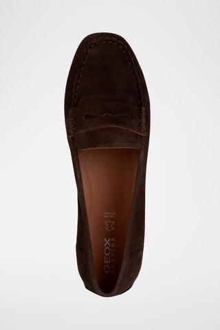 Mocassins en cuir de chèvre nubuck Kosmopolis - Marron foncé