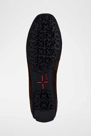 Mocassins en cuir de chèvre nubuck Kosmopolis - Marron foncé