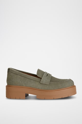 Mocassins plateformes en nubuck Spherica - Kaki