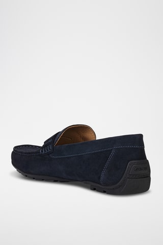 Mocassins en nubuck Moner - Bleu marine