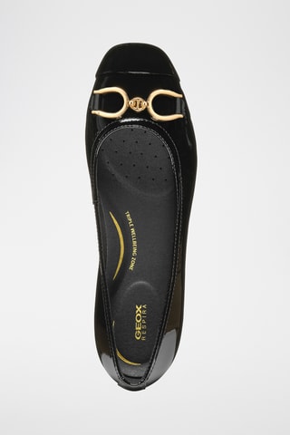 Ballerines en cuir de veau verni Annytah - Noir