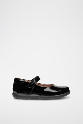 Babies en cuir verni Naimara - Noir