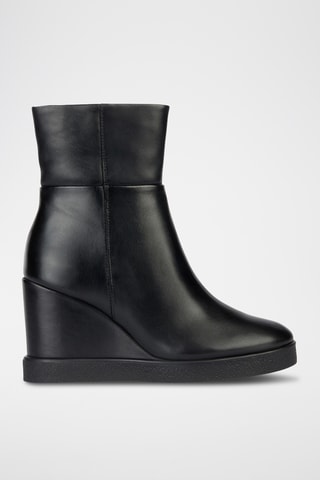 Bottines en cuir nappa Elidea - Noir