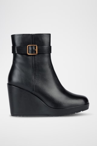 Bottines en cuir nappa Manilva - Noir