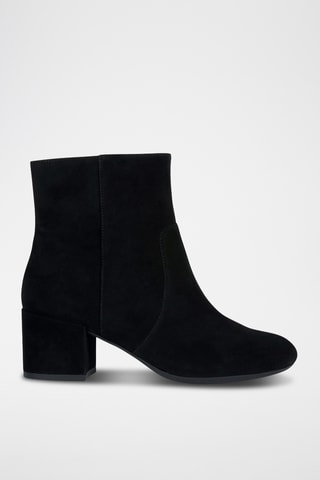Bottines en cuir de chèvre nubuck Eleana - Noir