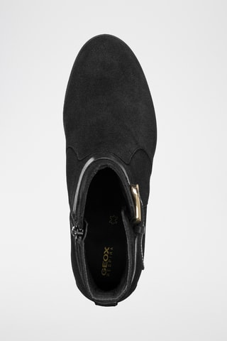 Bottines compensées en cuir de veau Elidea - Noir