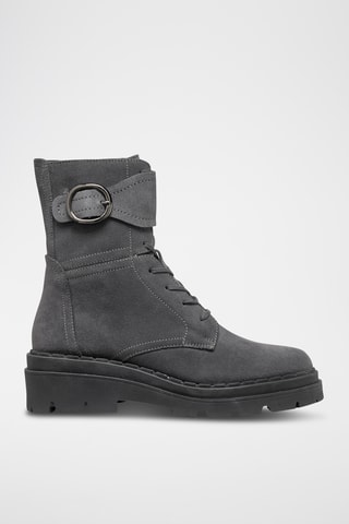 Bottines en cuir de veau nubuck Felleny - Gris