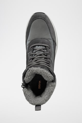 Bottines fourrées en cuir de veau nubuck Spherica - Gris