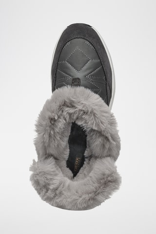 Bottines fourrées en cuir de veau nubuck Spherica - Anthracite et gris