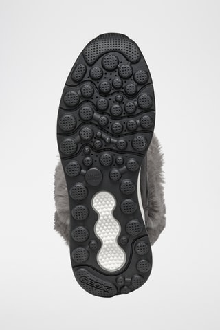 Bottines fourrées en cuir de veau nubuck Spherica - Anthracite et gris