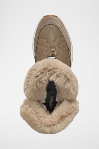 Bottines fourrées en cuir de veau nubuck Spherica - Taupe