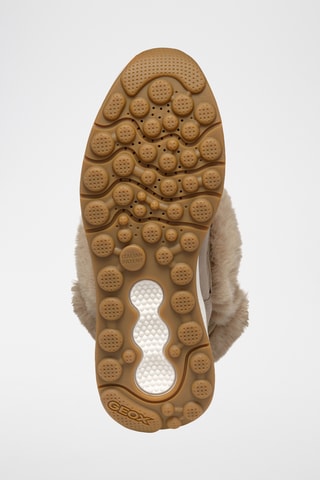 Bottines fourrées en cuir de veau nubuck Spherica - Taupe