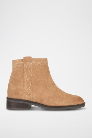 Bottines en nubuck Larysse - Beige