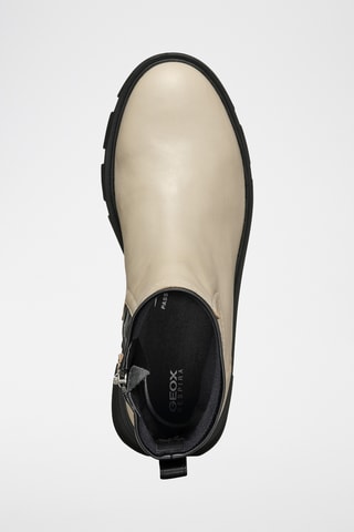 Bottines en cuir d’agneau nappa Vilde - Taupe et noir