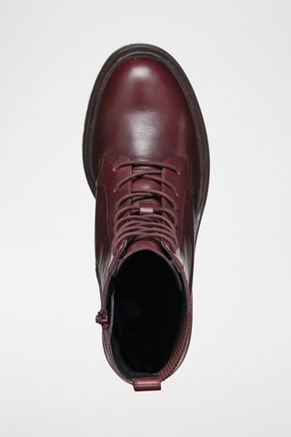 Bottines fourrées en cuir Damiana - Bordeaux