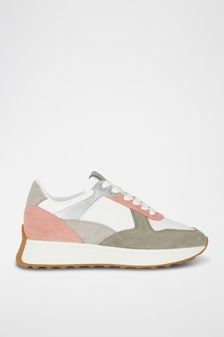 Baskets en cuir Amabel - Blanc et rose