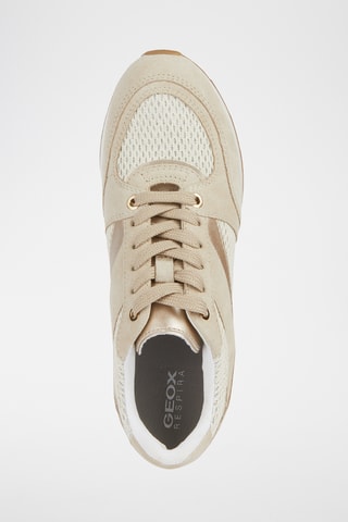 Baskets compensées en cuir de veau nubuck Zosma - Beige