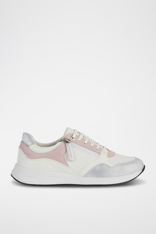 Baskets en cuir Bulmya - Blanc et rose