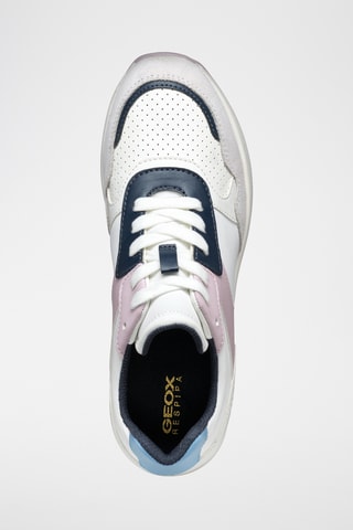 Baskets en nubuck - Blanc et rose clair