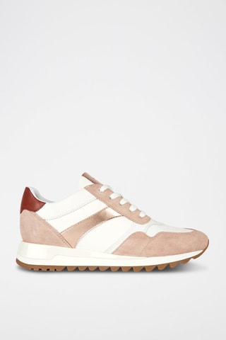 Baskets en cuir Tabelya - Saumon et blanc