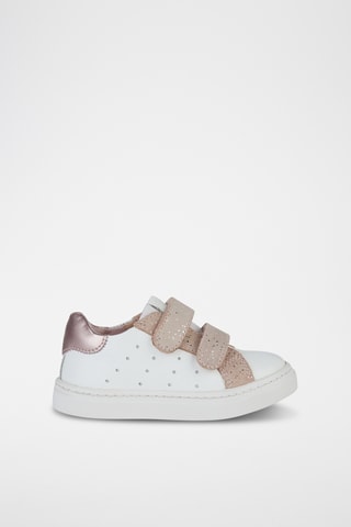 Baskets en cuir Nashik - Blanc et rose