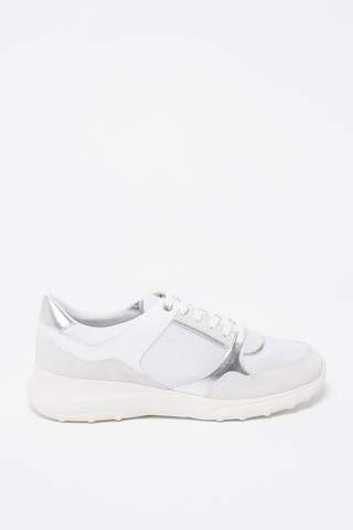 Baskets en cuir Alleniee Blanc et écru