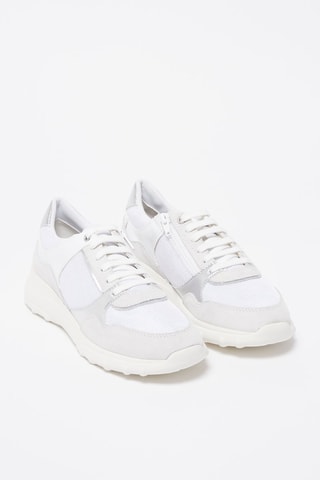 Baskets en cuir Alleniee Blanc et écru