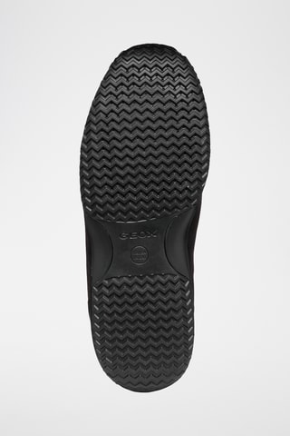 Baskets en cuir de veau nubuck Happy - Noir