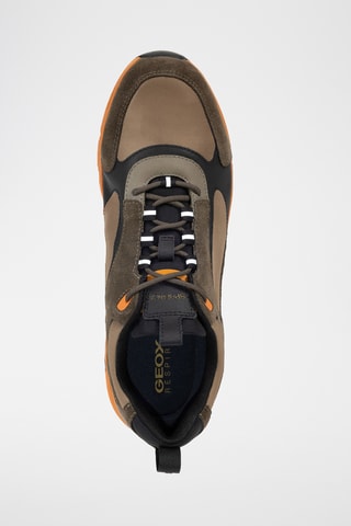 Baskets en cuir Spherica Ecub-4 A - Kaki et orange