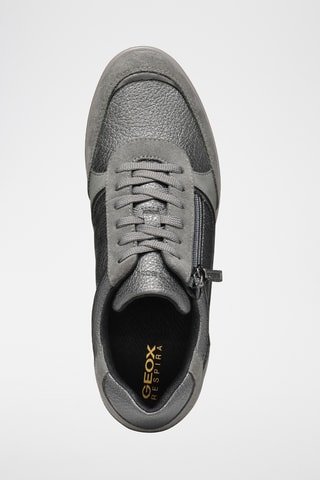 Baskets compensées en cuir de veau nubuck Ilde - Gris