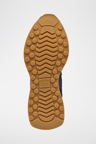 Baskets en cuir de veau nubuck Amabel - Bleu marine