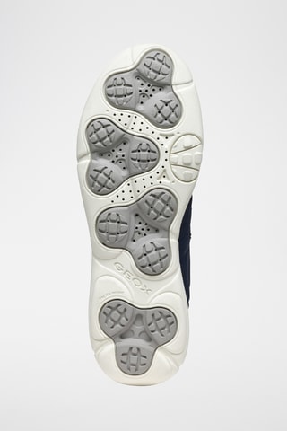 Baskets en cuir de veau nubuck Nebula - Bleu marine