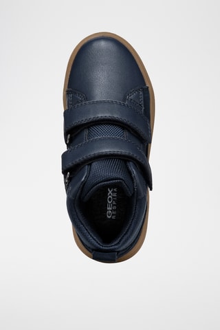 Baskets montantes en nubuck - Bleu marine