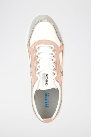 Baskets en cuir Spherica - Blanc et rose clair