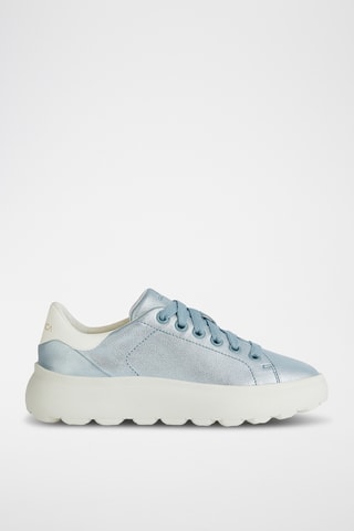 Baskets plateformes en cuir de chèvre Spherica - Ciel