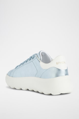 Baskets plateformes en cuir de chèvre Spherica - Ciel