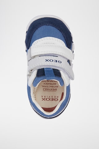 Baskets en cuir de veau Iupidoo - Bleu et blanc