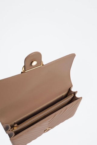 Bandolera de piel Love One Classic - Topo