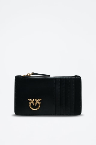 Tarjetero de piel Airone - Negro