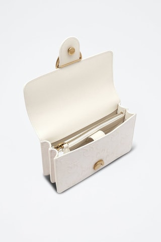 Bandolera de piel ovina napa Love Bon Bon - Blanco