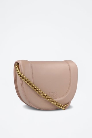 Bandolera de piel - Rosa empolvado