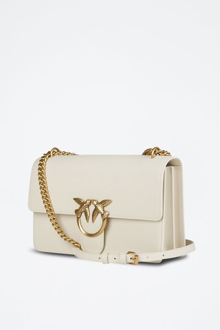 Bandolera de piel bovina Love One Classic - Blanco