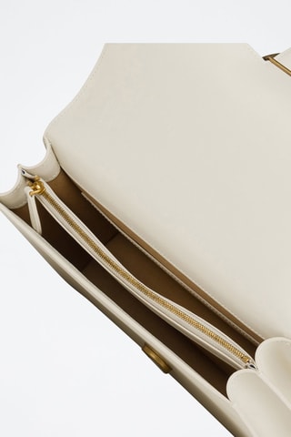 Bandolera de piel bovina Love One Classic - Blanco